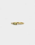 Lime green sapphire and white diamond ring
