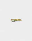 Yellow gold ring with aquamarine