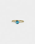 Anello topazio azzurro