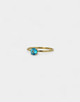 Anello topazio azzurro