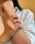 White topaz ring