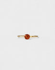 Yellow gold ring with Madeira quartz