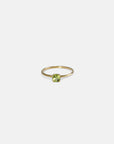 Yellow gold ring with peridot