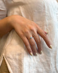 Anello topazio azzurro