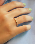 Constellation yellow gold ring with five diamonds