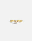 Yellow gold ring with ice diamond and white diamonds