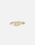 Anello in oro giallo con diamante ice e diamanti bianchi
