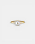 Anello in oro giallo con perla naturale