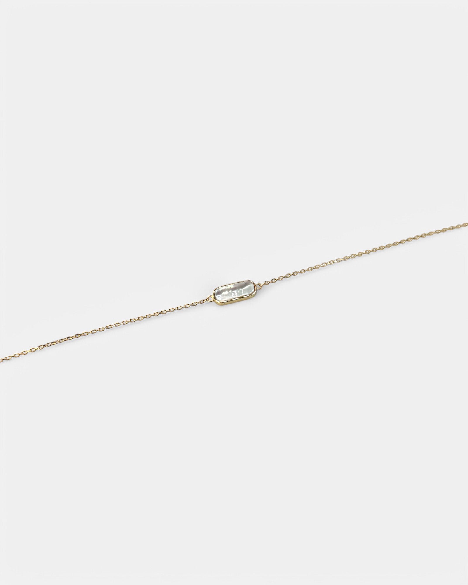 Bracciale rettangolo arrotondato in madreperla