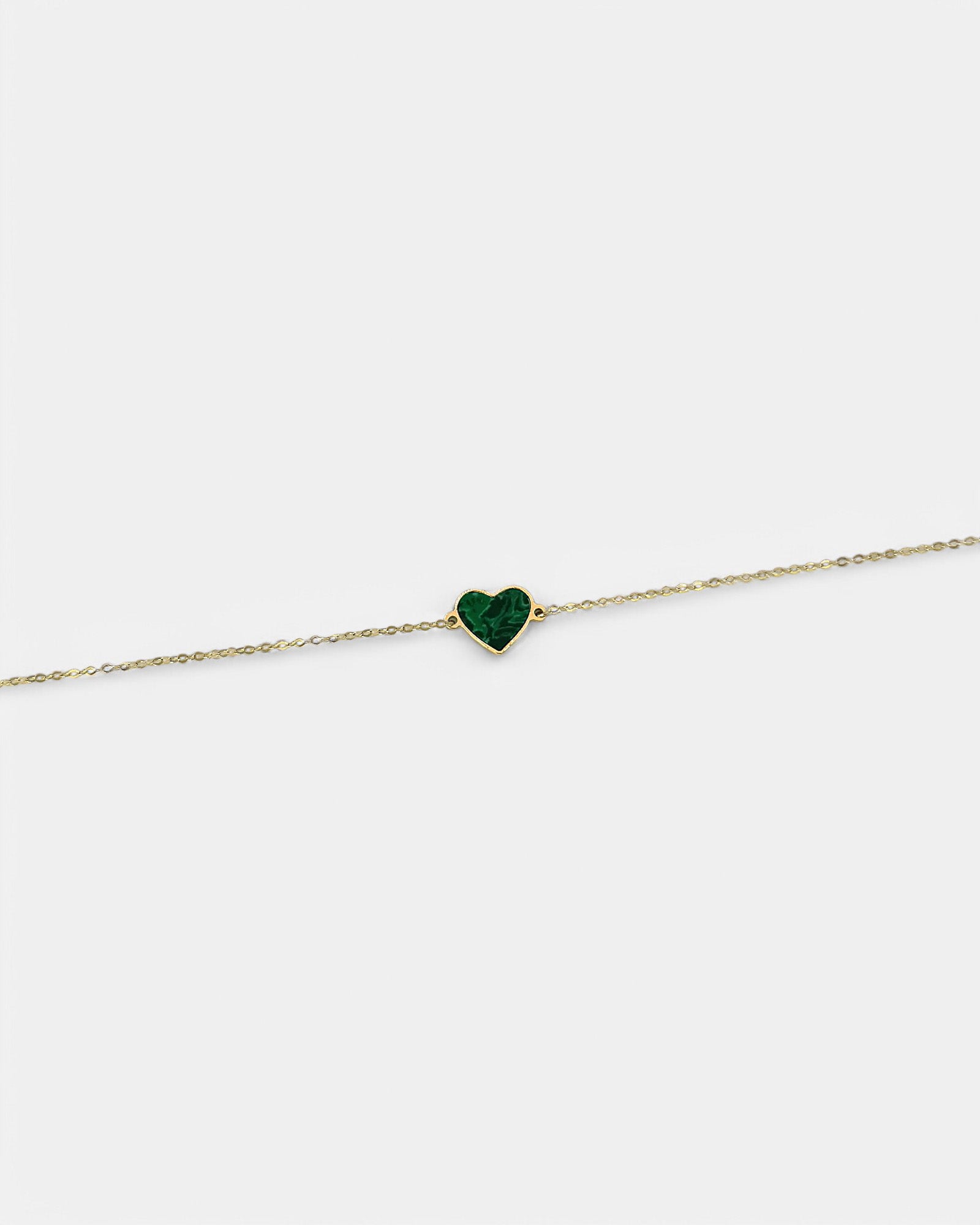 Bracciale cuore in malachite