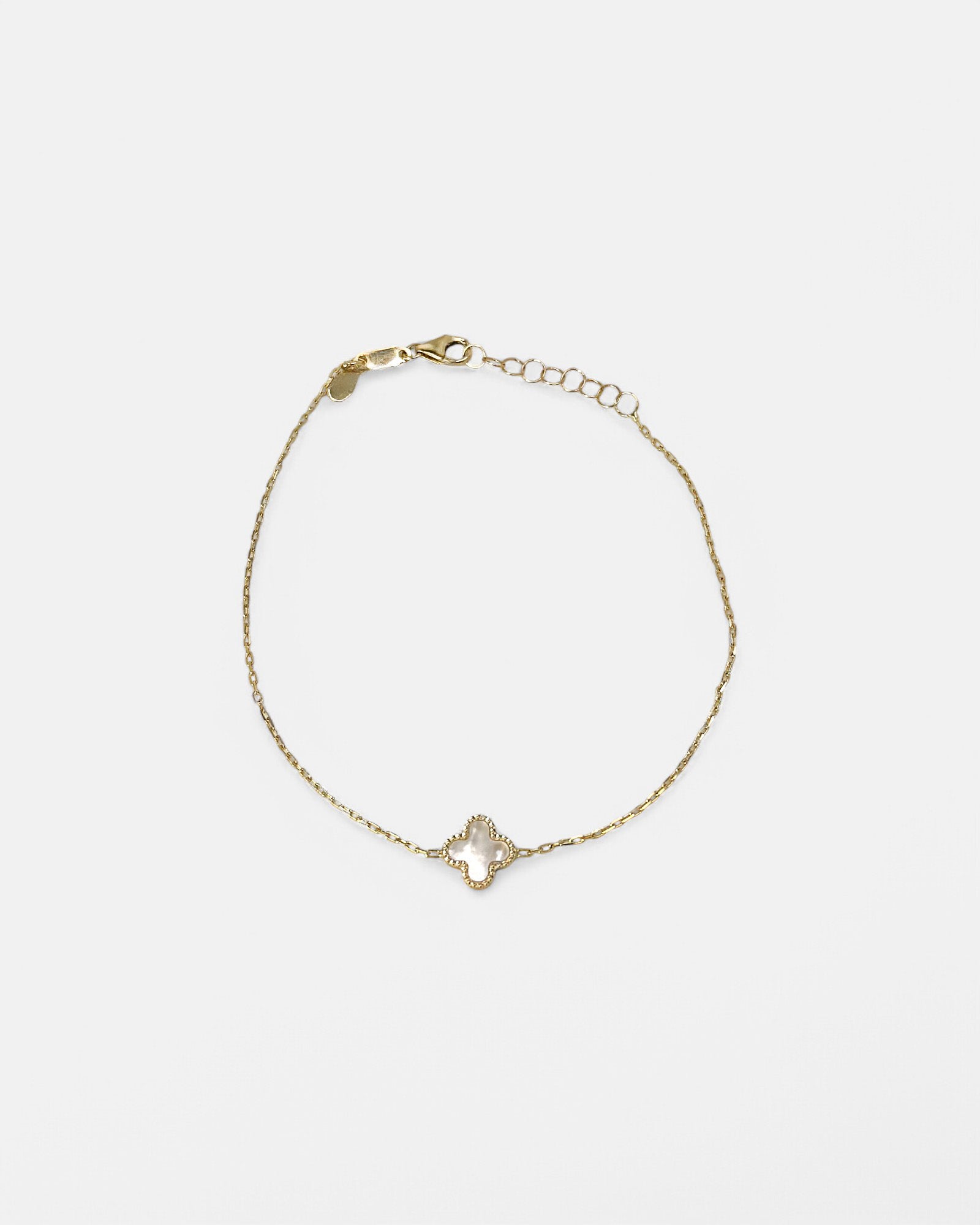 Bracciale quadrifoglio in madreperla