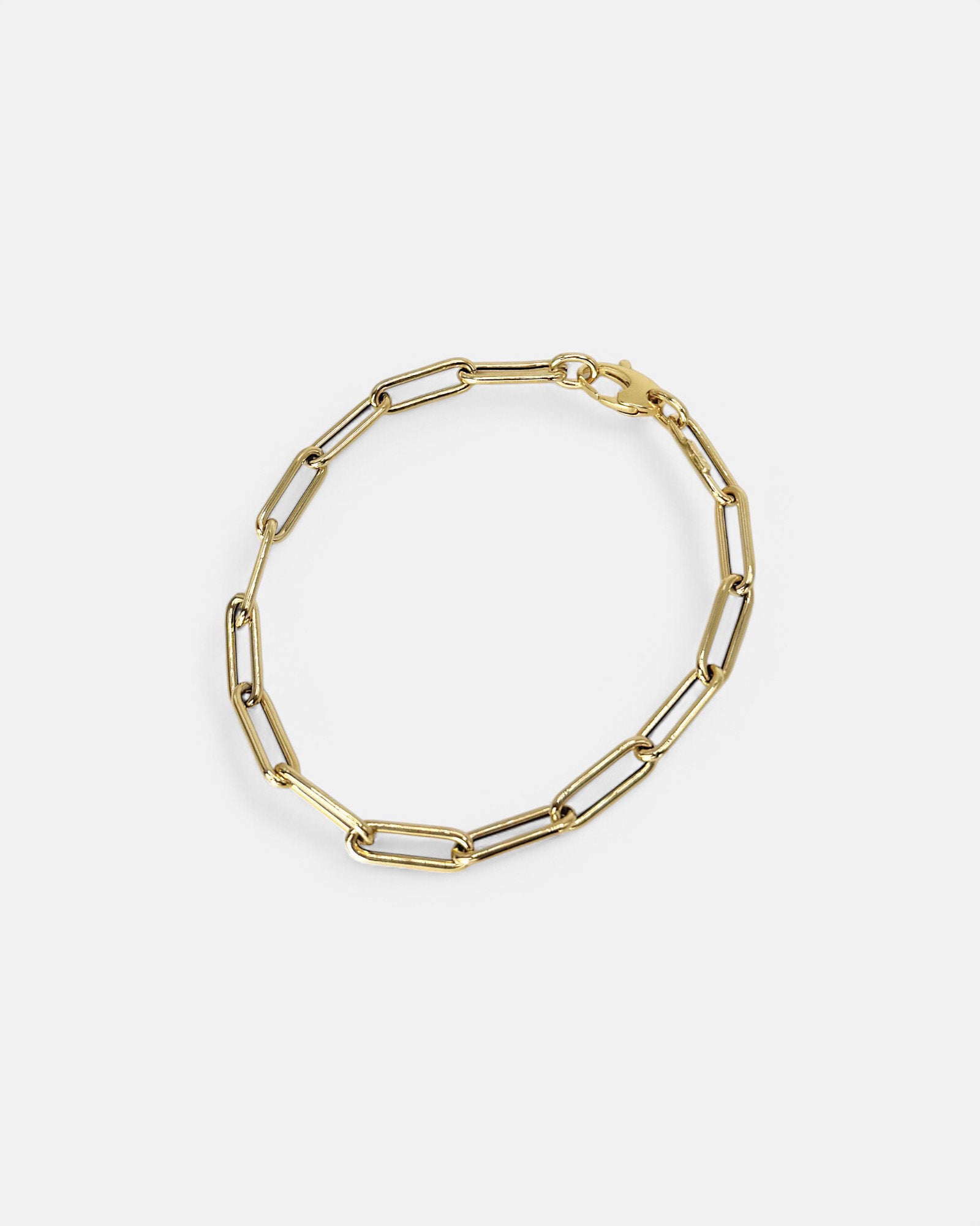 Bracciale paperclip a maglie arrotondate