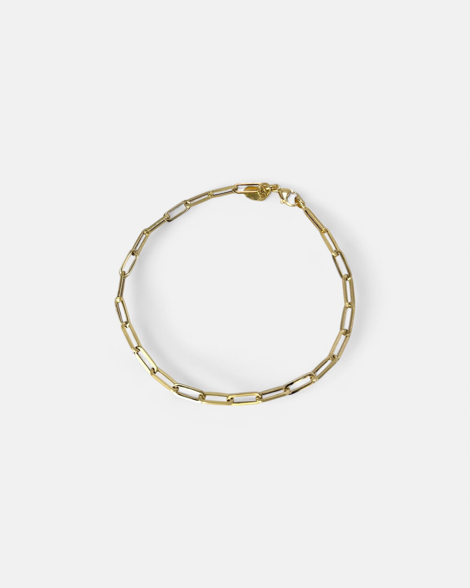 Bracciale paperclip a maglie piatte