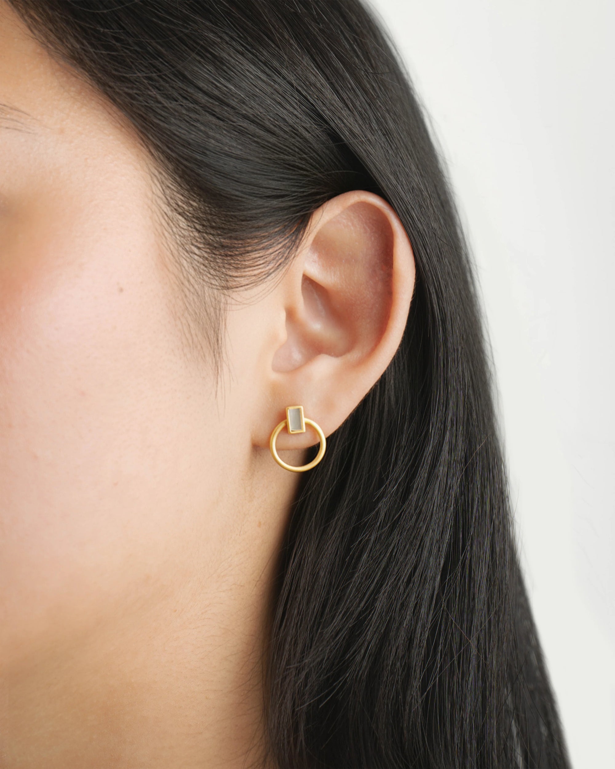 Orecchini Amber Pearl in argento 925 placcato oro