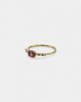 Ring with purple spinel and white diamonds
