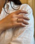Anello quarzo fumè