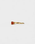 Yellow gold ring with Madeira quartz