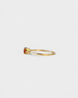 Yellow gold ring with Madeira quartz