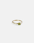Yellow gold ring with peridot