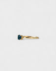 Anello in oro giallo con topazio blu London