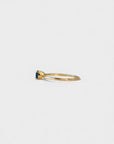 Anello in oro giallo con topazio blu London