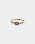 Ring with purple spinel and white diamonds