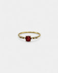 Ring with red spinel and white diamonds
