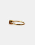 Yellow gold ring with five gradient stones - Madeira Quartz