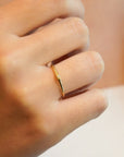 Yellow gold solitaire star ring