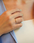Yellow gold solitaire star ring
