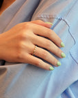Constellation yellow gold ring with five diamonds