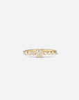 Anello in oro giallo con diamante ice ed elementi tondi con diamanti bianchi