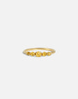 Yellow gold ring with five ice diamonds 
