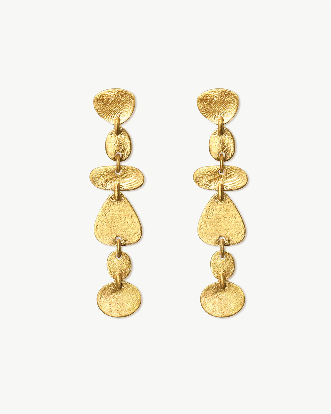 Orecchini 6 elementi in argento 925 placcato oro